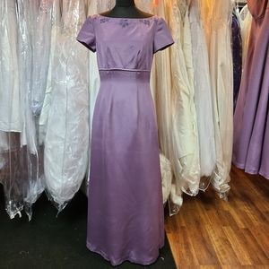 100% Silk Light Dark Lilac Purple Princess Gown
